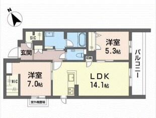 シャーメゾンエスポワール帝塚山の物件間取画像